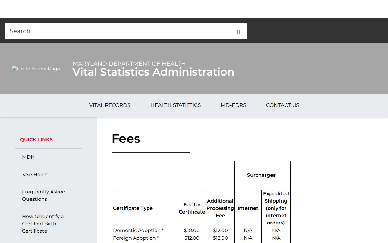 Greenbelt public records access through Maryland vital records